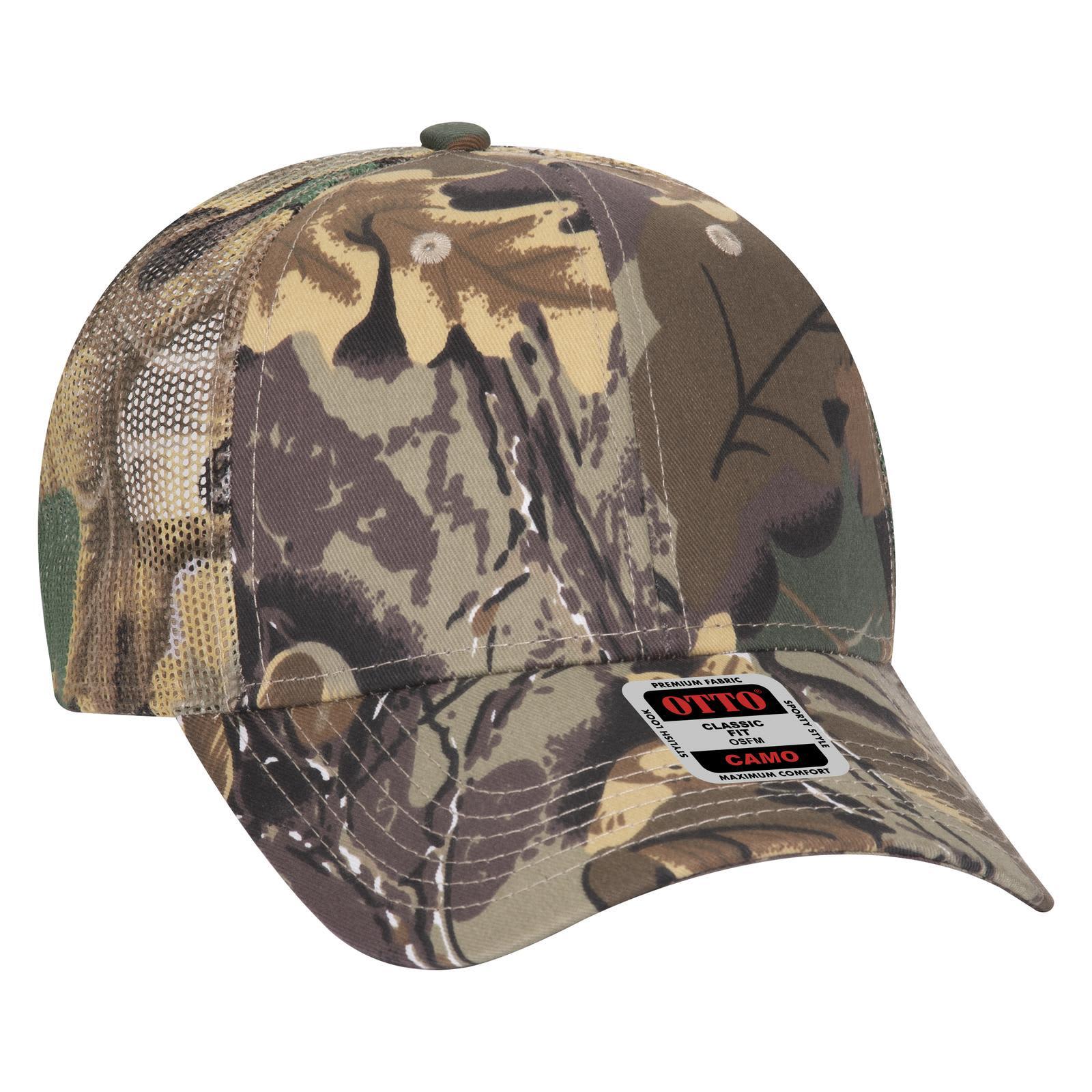 Camo 6 Panel Low Profile Trucker Cap