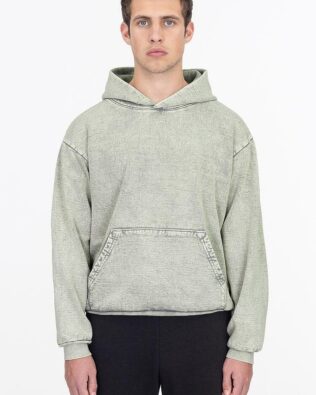 Los Angeles Apparel Mineral Wash Heavy Fleece Hooded Pullover C3-HF09MW