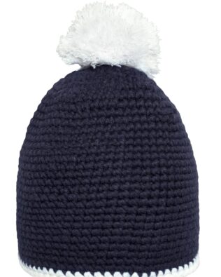 Daiber Pompon Hat w/ Contrast Stripe C3-MB7964