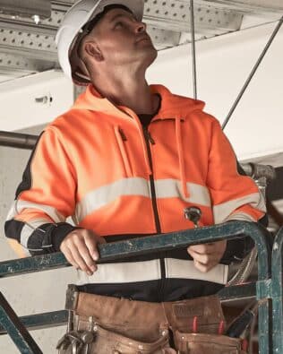 Custom Syzmik Unisex Hi Vis Full Zip Stretch Taped Hoodie FA-ZT486