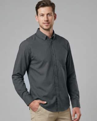 BENCHMARK Men’s Smart Casual Cotton Blend L/S Shirt SH-M7009L