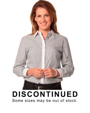 Shiny Women’s Tic Stripe Long Sleeve Shirt SH-M8262