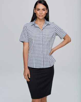 AP BUSINESS DEVONPORT LADY SHIRT SHORT SLEEVE RUNOUT AU-2908S