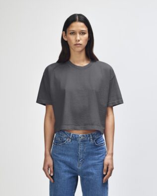 American Apparel Heavyweight Cotton Women’s Garment Dyed Crop Boxy T-Shirt GI-1302GD