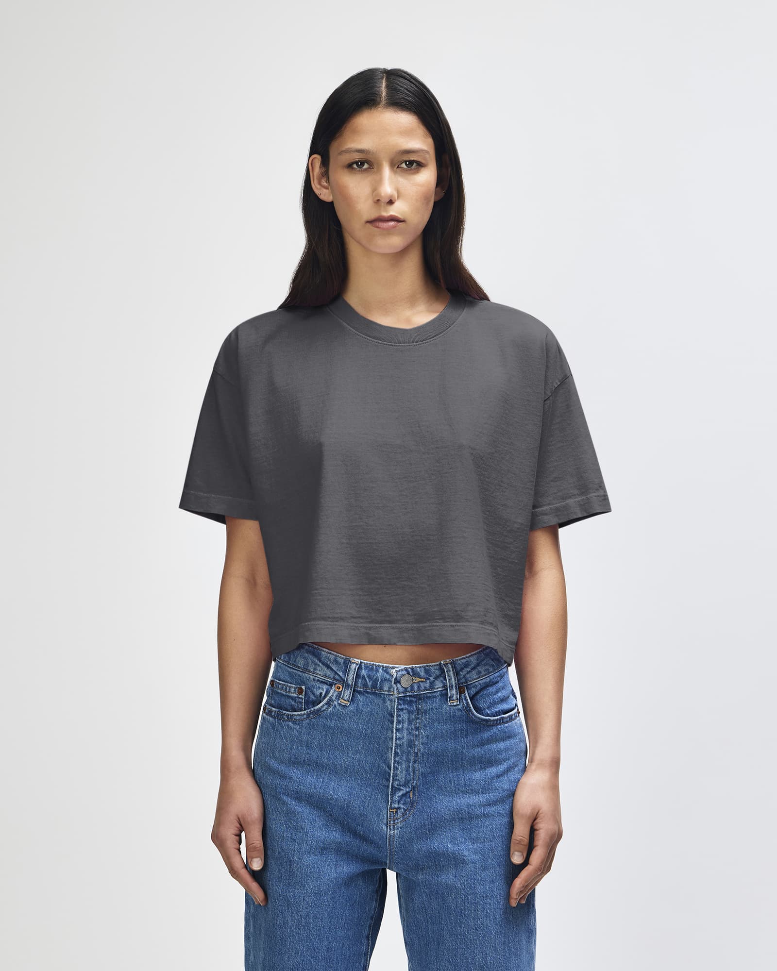 American Apparel Heavyweight Cotton Women's Garment Dyed Crop Boxy T-Shirt