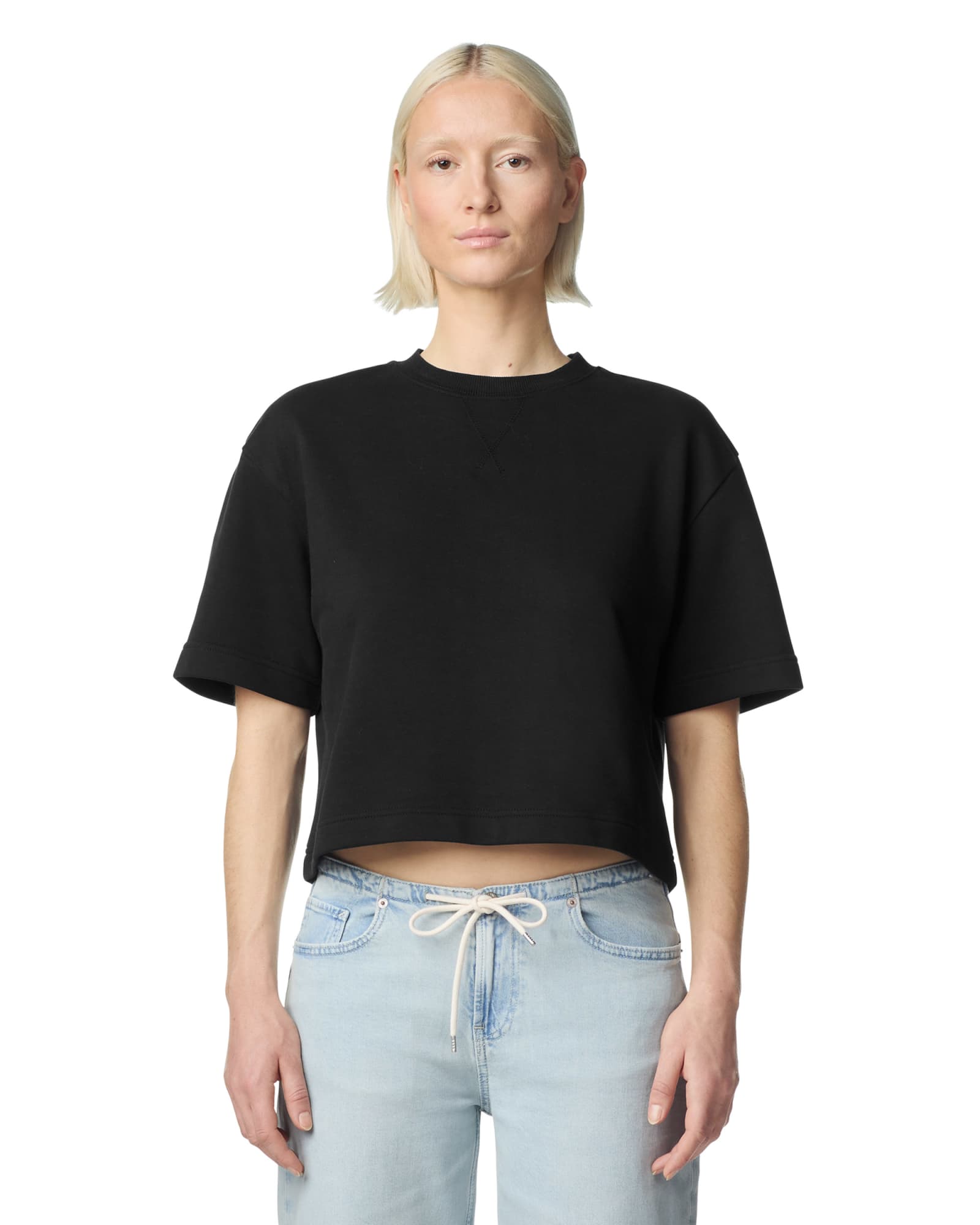 American Apparel French Terry Women's Mid-Length Boxy Top