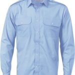 DNC Workwear Epaulette Polyester/Cotton Work Shirt Long Sleeve