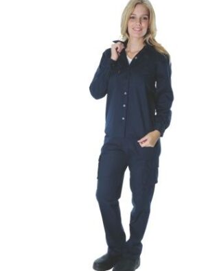 DNC Workwear Ladies Cotton Drill Work Shirt Long Sleeve