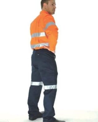 DNC Workwear Lightweight Cotton Cargo Pants with 3M Reflective Tape