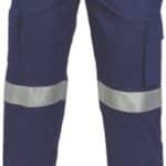 DNC Workwear Lightweight Cotton Cargo Pants with 3M Reflective Tape