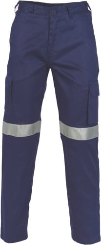 DNC Workwear Lightweight Cotton Cargo Pants with 3M R/Tape