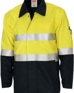DNC Workwear Patron Saint Flame Retardant Two Tone Drill ARC Rated Welder’s Jacket with 3M F/R Tape