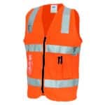 DNC Workwear Day/Night Side Panel Safety Vest with Generic Reflective Tape