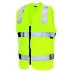 DNC Workwear Day/Night Side Panel Safety Vest with Generic Reflective Tape