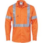 DNC Workwear Cotton Shirt X Back CSR T Long Sleeve