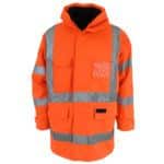 DNC Workwear Hi Vis 6 in 1 Breathable rain jacket Biomotion