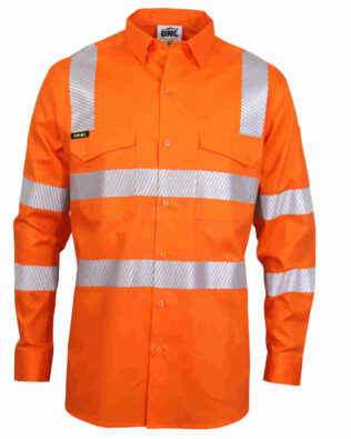 DNC Workwear Hi Vis Segment Taped Coolight Vic Rail Shirt