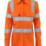 DNC Workwear Ladies Hi Vis L/W Cotton VIC Rail CSR Shirt