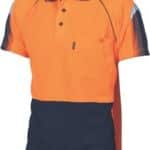 DNC Workwear Hi Vis Cool-Breathe Sublimated Piping Polo Short Sleeve
