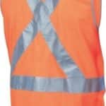 DNC Workwear Day/Night Cross Back Safety Vests with Tail