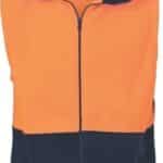 DNC Workwear Hi Vis Two Tone Full Zip Polar Fleece Vest