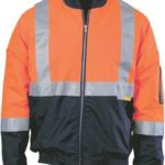 DNC Workwear Hi Vis Two Tone Flying Jacket with 3M Reflective Tape
