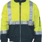 DNC Workwear Hi Vis Two Tone Flying Jacket with 3M Reflective Tape