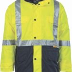 DNC Workwear Hi Vis Two Tone Quilted Jacket with 3M Reflective Tape