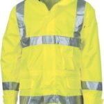 DNC Workwear Hi Vis D/N Breathable Rain Jacket with 3M Reflective Tape