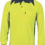 DNC Workwear Cool Breathe Action Polo Shirt Long Sleeve
