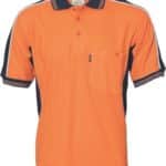 DNC Workwear Poly Cotton Contrast Panel Polo Short Sleeve