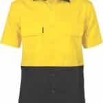 DNC Workwear Hi Vis 3 Way Cool-Breeze Cotton Shirt Short Sleeve
