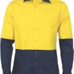 DNC Workwear Hi Vis Cool Breeze Food Industry Cotton Shirt Long Sleeve