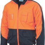 DNC Workwear Hi Vis Contrast Bomber Jacket