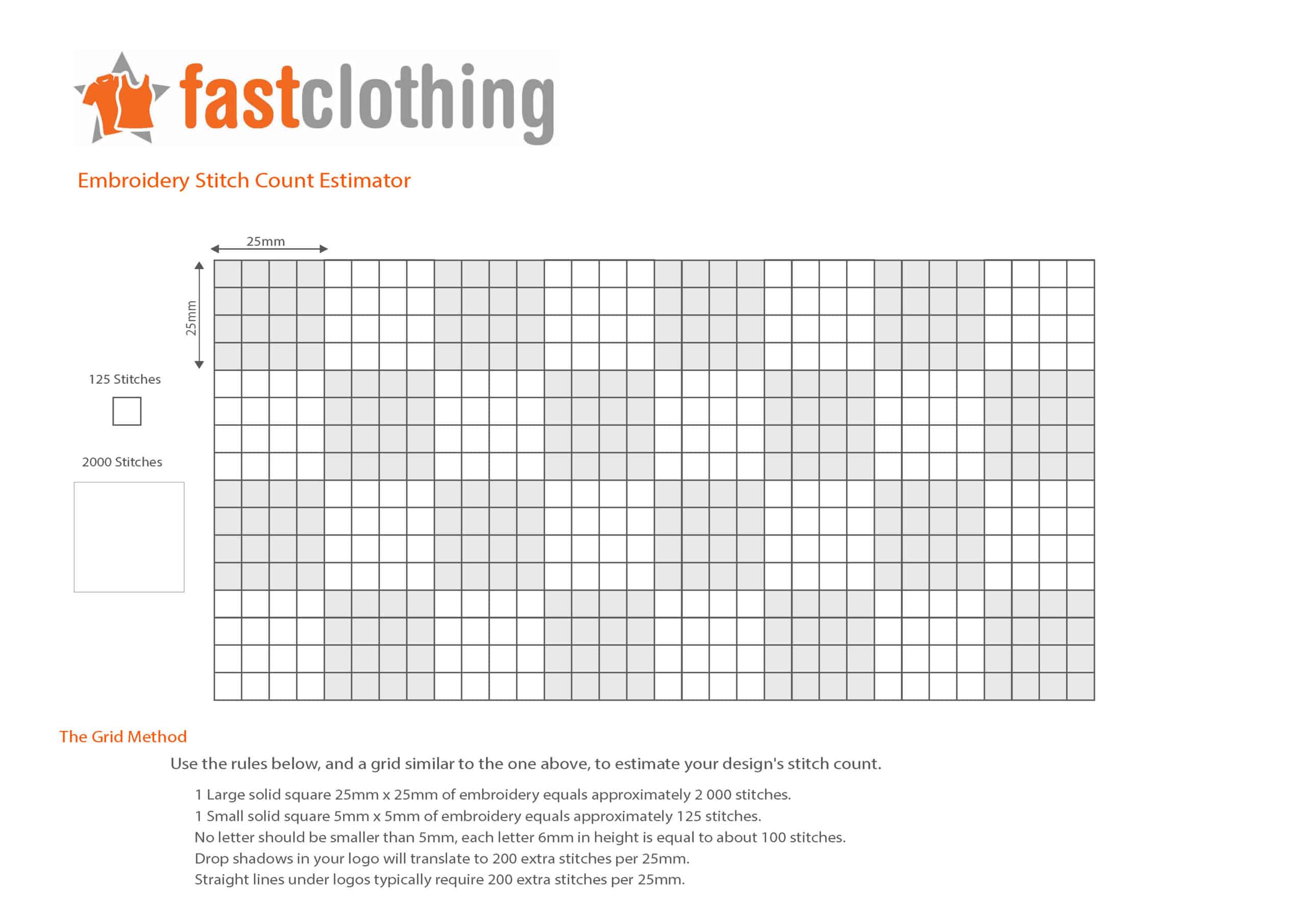 Embroidery Stitch Count Estimator