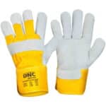 DNC Yellow Premium Grey Leather Glove
