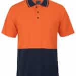 JBs Workwear Hi Vis Short Sleeve Cotton Pique Trad Polo