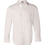 Benchmark Mens Cotton Poly Stretch Long Sheeve Shirt