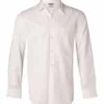 Benchmark Mens Self Stripe Long Sleeve Shirt