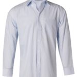 Benchmark Mens Fine Stripe Long Sleeve Shirt