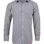 Benchmark Mens Gingham Check Long Sleeve Shirt With Roll-up Tab Sleeve