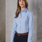 Benchmark Womens CVC Oxford Long Sleeve Shirt