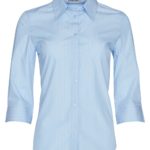 Benchmark Womens Pin Stripe 3/4 Sleeve Shirt