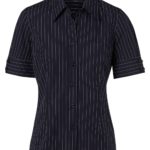 Benchmark Womens Pin Stripe Short Sleeve Shirt