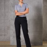 Benchmark Womens Wool Blend Stretch Slim Leg Flexi Waist Pants