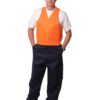 AIW Hi-His Two Tone Mens Cotton Drill Action Back Overall-Stout