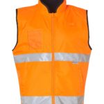AIW Workwear Hi-Vis Reversible Safety Vest with Mandarine Collar