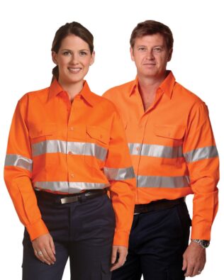 AIW Workwear Unisex Cotton Drill Safety Shirt