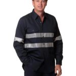 AIW Workwear Cotton Drill Work Shirt with 3M Tapes