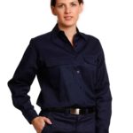 AIW Workwear Womens Cotton Drill Work Shirt